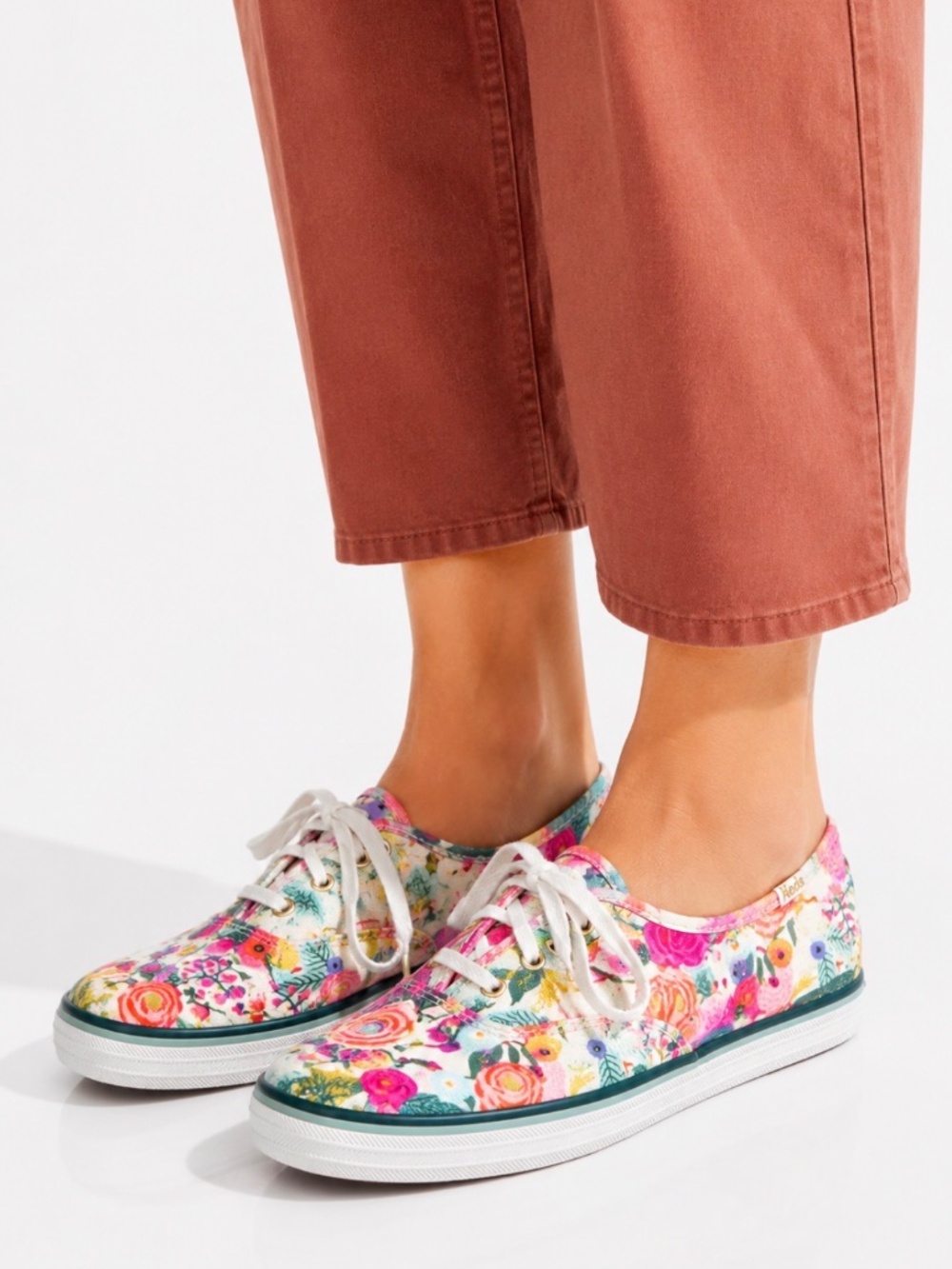 Keds X Riffle Paper Co floral canvas sneaker size 10